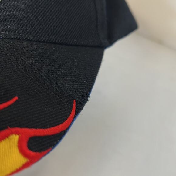 Choppers Men’s Black/Orange Flames Biker’s Basketball Cap With Light‎ Up Chopper - Picture 10 of 11